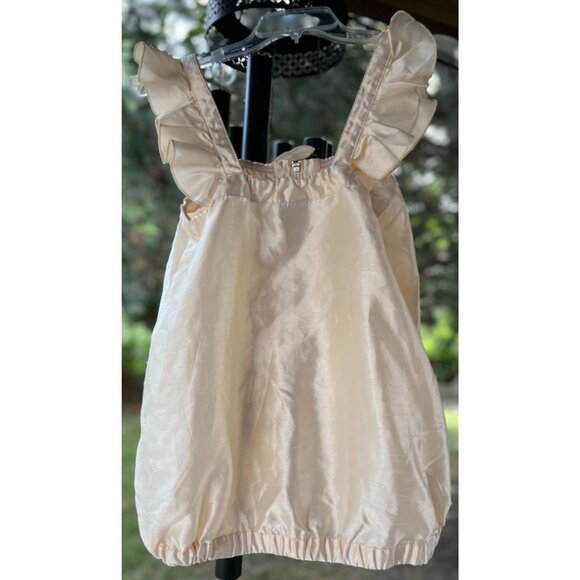 NEW Vintage Womens S Conture Twelve Satin Style Ruffle Tank top Ivory Party Chic - Picture 3 of 16